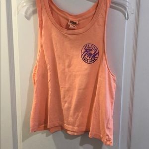 Pink cropped tank top